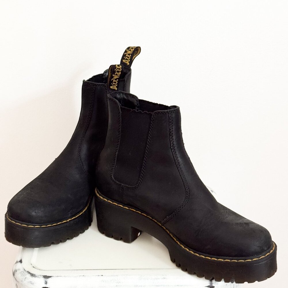 Dr. Martens Rometty Wyoming Leather Platform Chelsea Boots